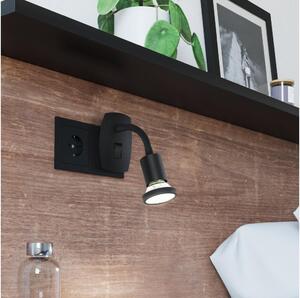 Eglo 300913 - Lampă LED pentru priză PARRINI 1xGU10/4,5W/230V neagră