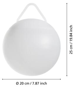 Eglo 75815 - Corp de iluminat exterior LED RGB dimabil POGGIOBELLO LED/2600 mAh IP44 alb + telecomandă