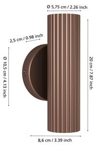 Eglo 902036 - Aplică de perete PORTILLO 2xGU10/5W/230V maro