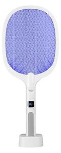 Paletă LED electrică anti-insecte 2 în 1 1200 mAh/5V alb