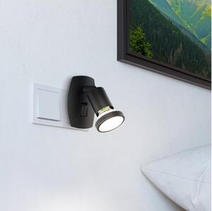 Eglo 300911 - Lampă LED pentru priză PARRINI 1xGU10/4,5W/230V, neagră