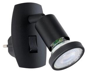 Eglo 300911 - Lampă LED pentru priză PARRINI 1xGU10/4,5W/230V, neagră