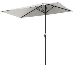 Outsunny Umbrar de Perete Semicircular cu Manivelă, Design Compact pentru Terase și Balcoane, Crem | Aosom Romania