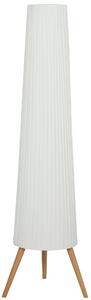 Lampă de podea HOMCOM cu trepied, întrerupător de picior și luminozitate reglabilă, 46x46x153 cm, albă | Aosom Romania