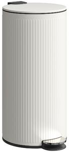 HOMCOM Coș de gunoi 30 L cu capac soft-close, metal și PP, crem | Aosom Romania