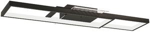 HOMCOM Plafonieră LED Reglabilă cu Telecomandă și Întrerupător, Temperatura Culoare 3000-6000K, Lampă de Design pentru Living și Sufragerie, 70x30 cm, Negru | Aosom Romania