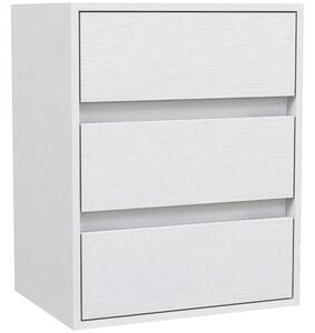 HOMCOM Comodă Modernă pentru Dormitor cu 3 Sertare, 40x30x50,5 cm, Alb | Aosom Romania