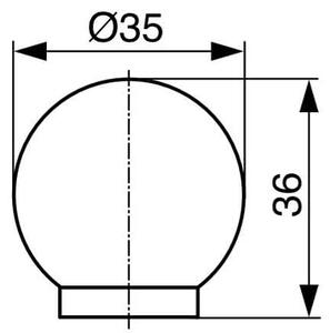 Buton Lemn RXT04 - O 35 mm Pin lăcuit