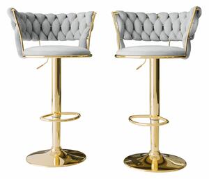 Scaun bar Comfivo Hilaritas II, Auriu, Gri, 76x50x48cm, 14.7 kg