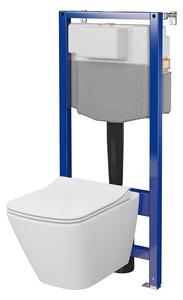 Set vas wc suspendat City Square CleanOn cu capac soft close si rezervor incastrat C16 Aqua 50