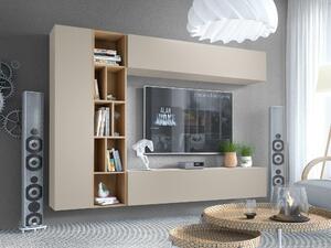 Set de living Comfivo Natura, Stejar artizan, Cașmir, PAL laminat, 160x224x33cm, 99 kg