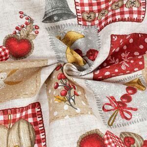 Goldea țesătură decorativă loneta - decorațiuni de crăciun patchwork 140 cm