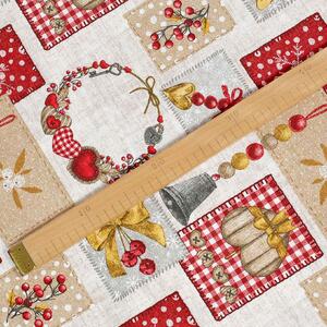 Goldea țesătură decorativă loneta - decorațiuni de crăciun patchwork 140 cm