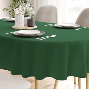 Goldea față de masă loneta - verde închis - ovală 140 x 240 cm