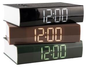 Ceas cu alarmă și LED Karlsson Book, negru