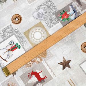 Goldea țesătură decorativă loneta - patchwork de crăciun 140 cm