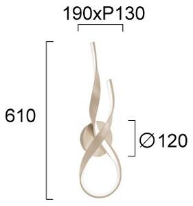 Aplica de perete LED RIBBON LED/21W/230V bej