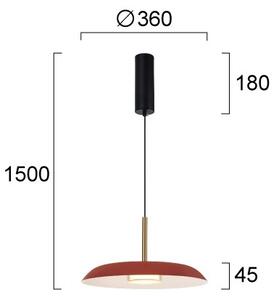 Lustră LED pe cablu NUDO LED/11W/230V 3000/4000/6000K roșie