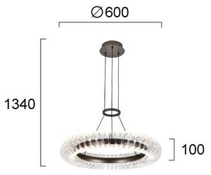 Lustru LED suspendat pe cablu ALBA LED/39W/230V gri/transparent