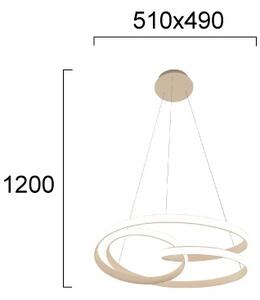 Lustră LED suspendată pe cablu RIBBON LED/42W/230V bej