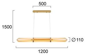 Lustră LED pe cablu ELIANA LED/34W/230V auriu