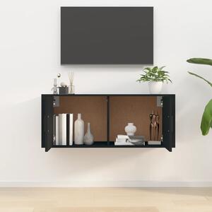 Dulap TV montat pe perete, negru, 100x34,5x40 cm