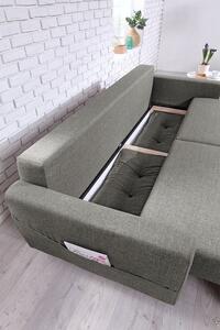 Canapea extensibila cu lada de depozitare Summer Grey 220x100 cm