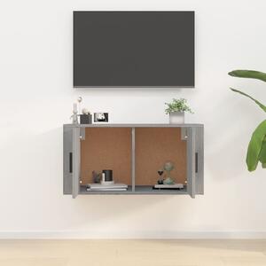 Dulap TV montat pe perete, gri sonoma, 80x34,5x40 cm