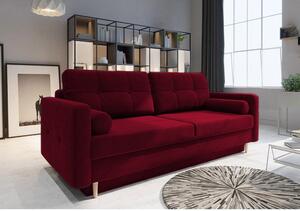 Canapea extensibila cu lada de depozitare Palermo Red 220x100 cm
