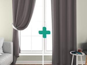 2x draperie gri deschis OXFORD 140x250 cm
