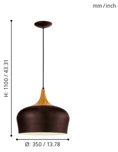 Eglo 95385 - Lustra OBREGON 1xE27/60W/230V