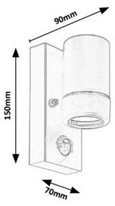 Aplică de exterior cu senzor MEDINA 1xGU10/10W/230V Rabalux 8838
