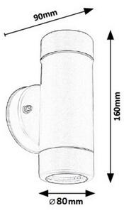 Aplică de exterior 2xGU10/10W/230V albă IP44 Rabalux 8837