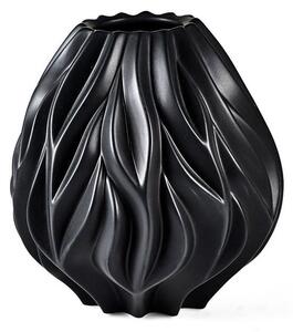 Vază din porțelan Morsø Flame, înălțime 23 cm, negru