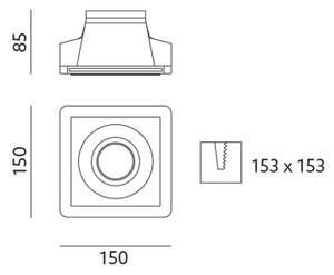 Lampă încastrată FELICE 1xGU10/35W/230V