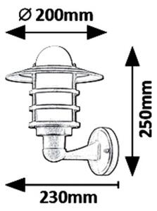 Rabalux 7678 - Aplică perete exterior DARRINGTON 1xE27/20W/230V IP44