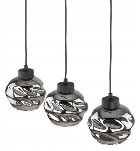 Lustră LED suspendată pe cablu ZULIA 3xE27/15W/230V negru / negru fumuriu