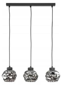 Lustră LED suspendată pe cablu ZULIA 3xE27/15W/230V negru / negru fumuriu