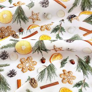 Goldea țesătură teflonată pentru fețe de masă - miros de crăciun 160 cm