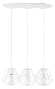 Lustră pe cablu DIAMOND 3xE27/60W/230V albă