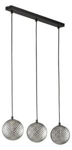 Lustră suspendată cu cablu ELENA 3xG9/6W/230V, negru/gri fumuriu
