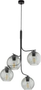 Lustră cu cablu CESAR 4xE27/15W/230V negru/gri fumuriu