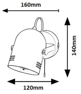 Rabalux 7012 - Lampă spot MINUET 1xE14/15W/230V