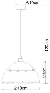 Lustră pe cablu Globo 15442H1 REX 1xE27/60W/230V