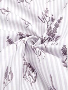 Lenjerie de pat din bumbac ranforce Westwing Collection, 200 x 200 cm, alb-roz