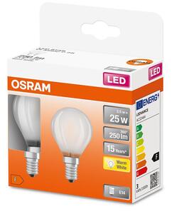 SET 2x Bec LED P45 E14/2,5W/230V 2700K Osram
