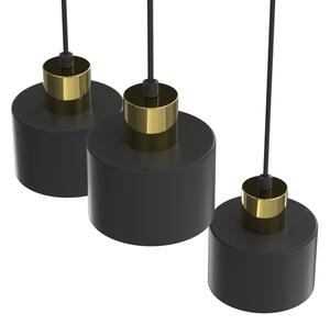 Lampă suspendată cu cablu PARKLA 3xE27/15W/230V, negru