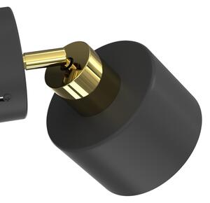 Aplica de perete tip spot PARKLA 1xE27/15W/230V negru/auriu