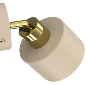 Aplica spot de perete PARKLA 1xE27/15W/230V bej/auriu