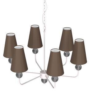 Candelabru cu lanț GRENADA 6xE14/15W/230V gri